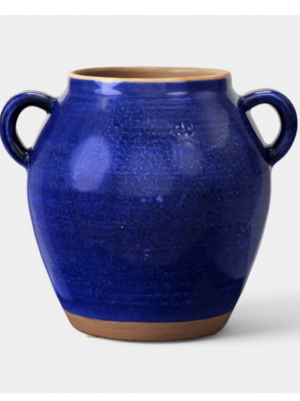 THRESHOLD NWT Medium Tuscan Ceramic Handled Vase Blue